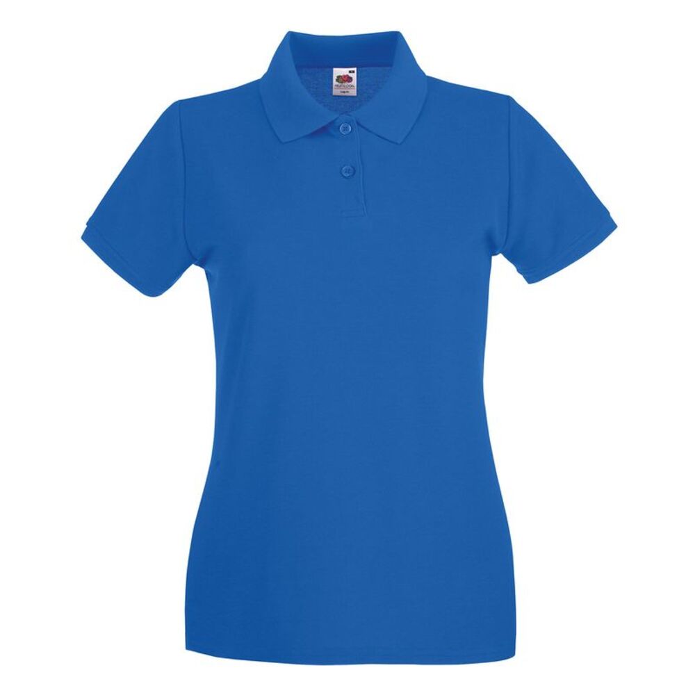 Fruit of the Loom Womens/Ladies  Cotton Pique Lady Fit Polo Shirt / Royal Blue